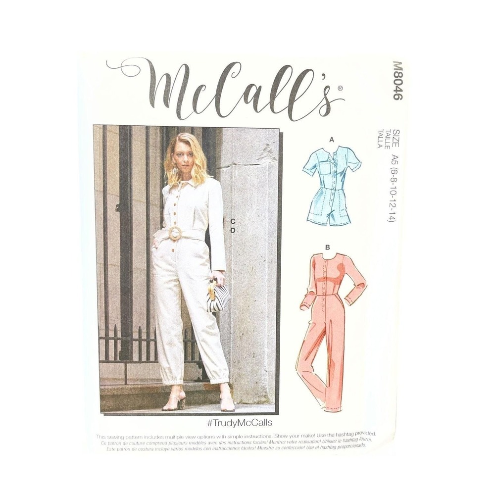 McCall's M7967 Misses' Romper Jumpsuit A5 (6-8-10-12-14) Modern